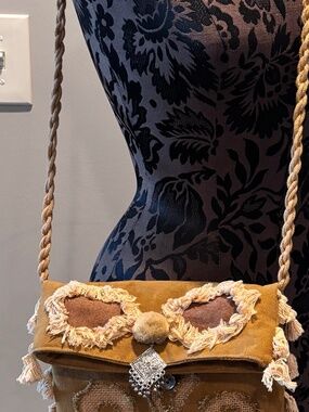 handcrafted bohemian style crossbody shoulder bag